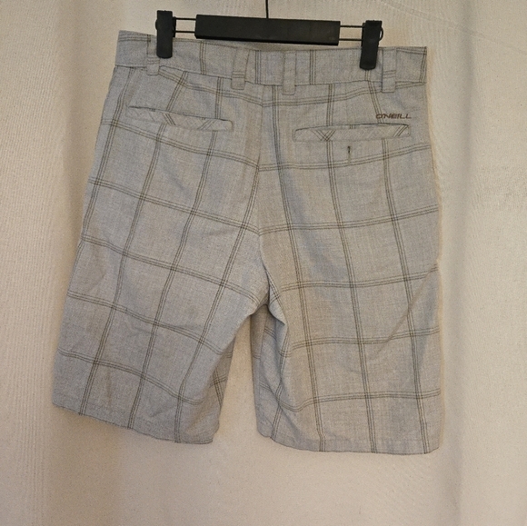 O'Neill Gray Flat Front Shorts Classic Style - Picture 2 of 4